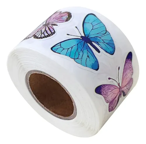 500 Pegatinas Con Forma De Flor Y Mariposa Para Manualidades