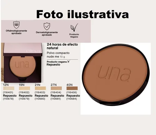 Repuesto Polvo Compacto Nude Me Una Natura Vegano