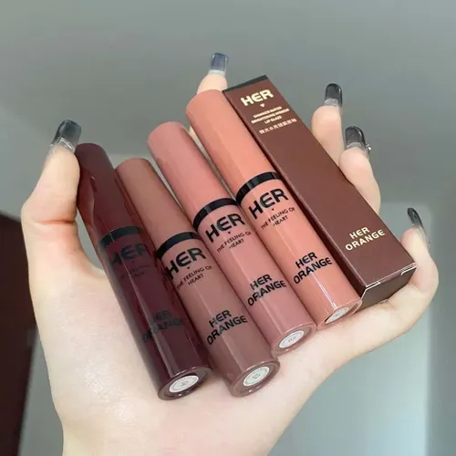 .w. Set De Labiales Hidratantes Y Gloss Coreano Herorange H.