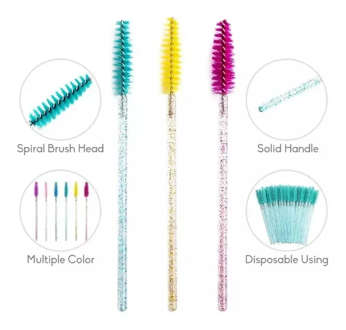 Cepillos X50 Peine Rimmel P/cejas Pestañas Extensión Cristal