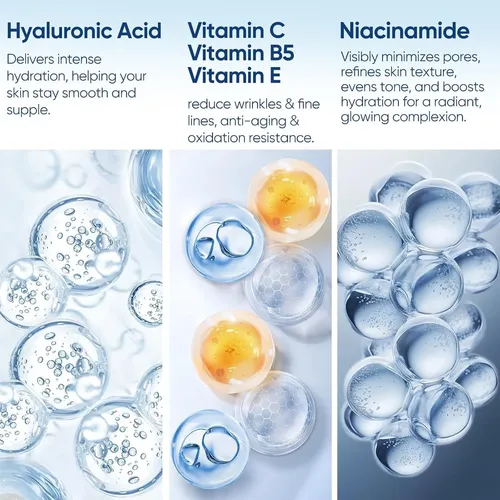 Sérum De Ácido Hialurónico Con Vitamina C Y B5, 2 Onzas