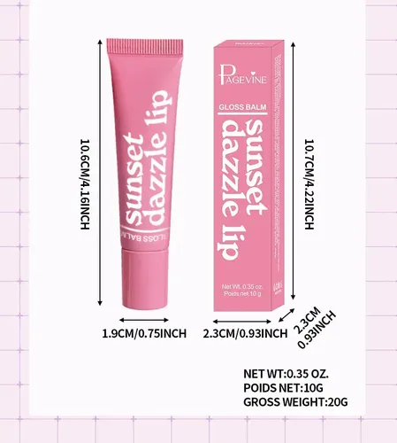 Brillo Labial Hidratante Efecto Espejo 6 Colores