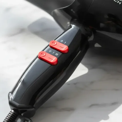 Secador De Pelo Profesional Exxtra Tech 1500W Compacto Liviano Para Viaje Temperatura Controlada Difusor Negro