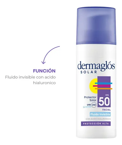 Protector Solar Facial Dermaglos Fuido Invisible Fps50 50g