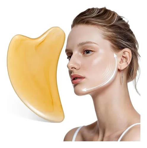 Masajeador Facial Resina Tabla Gua Sha Rostro Terapia Relax