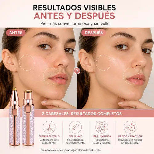 Depilador Cejas Facial Cuerpo 2 En 1 Usb Multifuncional