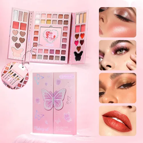 Paleta De Maquillaje 54 Colores, Sombras, Rubor E Iluminador
