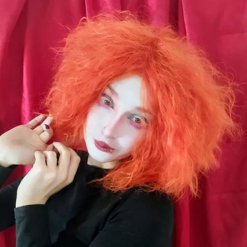 Peluca Naranja Para Disfraz De Cosplay De Alicia En El País
