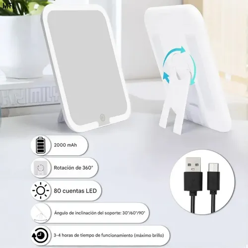 Alhajero Neceser Mtl Portátil Luz Led Espejo Compartimentos Ajustables Bandeja Desplegable Ideal Para Viaje Organización Maquillaje Accesorios Diseño Moderno Elegante Resistente Material Pu Negro
