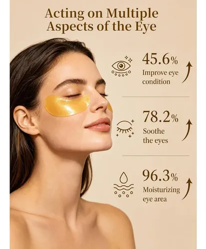 Parche Ojos Gold 24k Caffeine Collagen Con Ácido