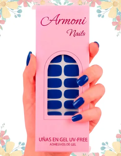 Stickers De Uñas Adhesivas Armoni Nails Gel X22 Sin Lámpara