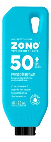 Protector Solar Zono 50fps Vit. E Proteccion Muy Alta 120ml