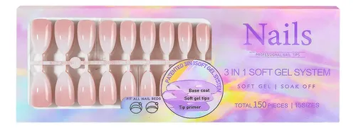Capa Base Preaplicada Con 5 Puntas De Uñas Suaves De .