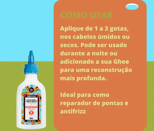 Óleo Capilar Lola Bendita Ghee Reconstrucción Papaya 50ml