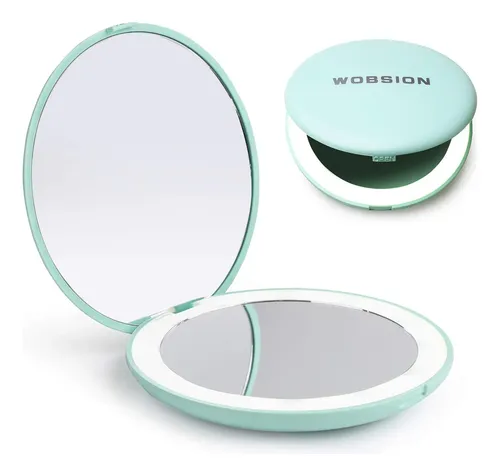 Espejo De Maquillaje Wobsion Con Luz Led Para Viajes, Aument