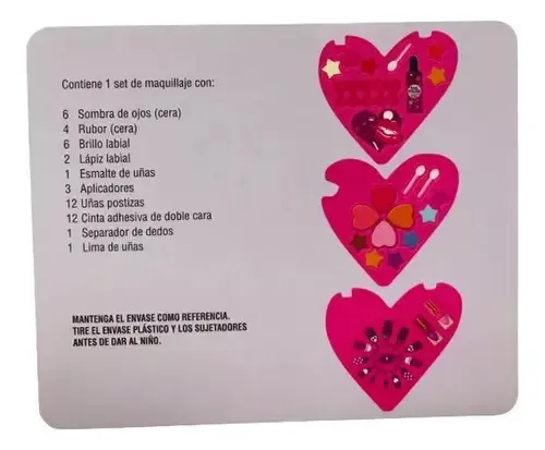 Poppi Maquillaje Desplegable Forma Corazon Int S21651 Sudam