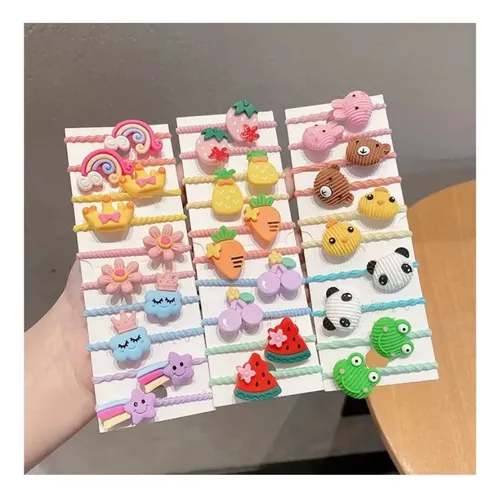 Kit Elástico Para Bebés De 50 Unidades Que No Daña El Cabell