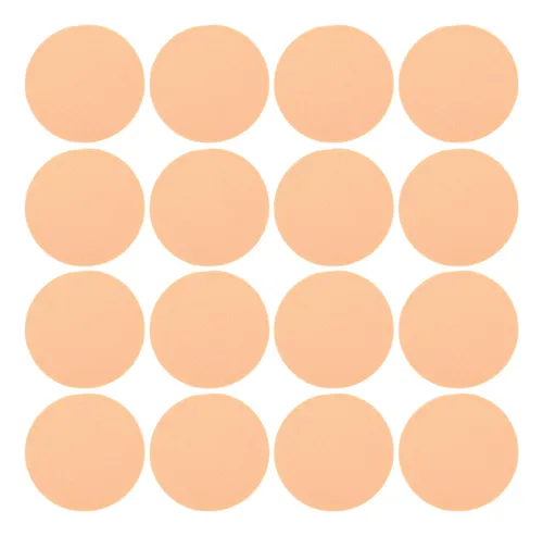 24pcs Khaki Makeup Sponge Set Round Powder Puff Latex Cotton