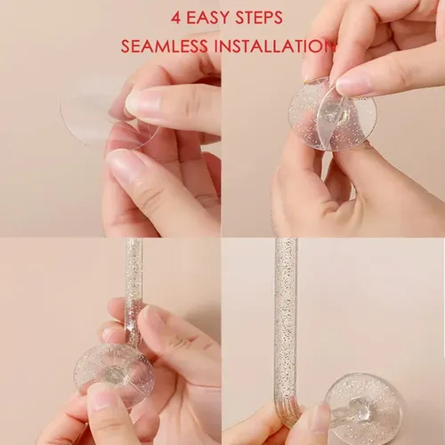 Paquete De 8 Bandas Adhesivas Para El Cabello Y Ganchos De P