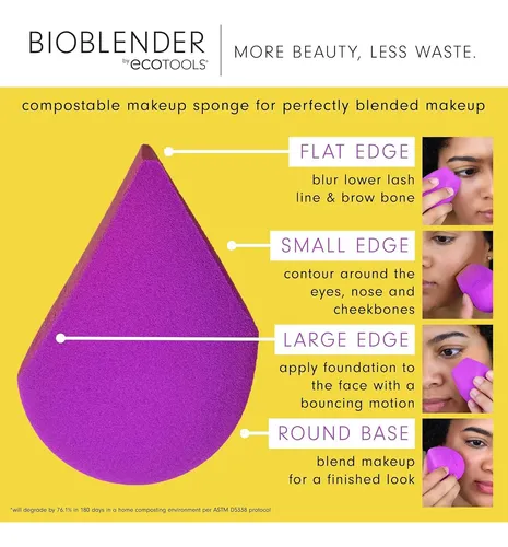 Ecotools Bioblender Makeup Sponge Duo, Compostable Makeup…