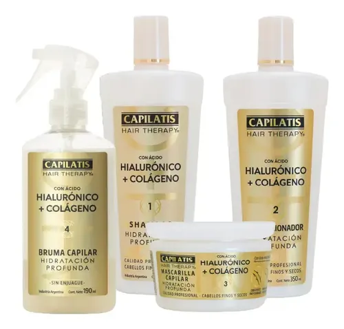 Set Capilatis Línea Ácido Hialurónico + Colágeno 4 Pasos