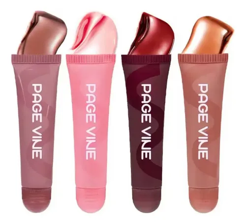 Set de Labiales Page Vine Lip Tint para un Acabado Glossy – Pack de 4 Tonos Nude