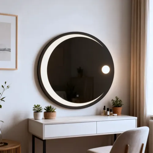 Espejo Inteligente Redondo Touch Con Luz Led Neutra