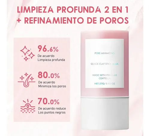 1 Mascarilla De Arcilla Poromizante De Acción Rápida, Zxc