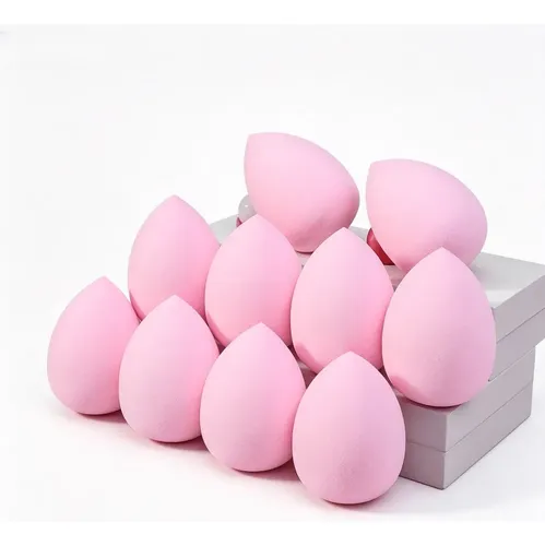 Esponja Rosa Húmeda Y Seca Para Maquillaje En Polvo En Crema