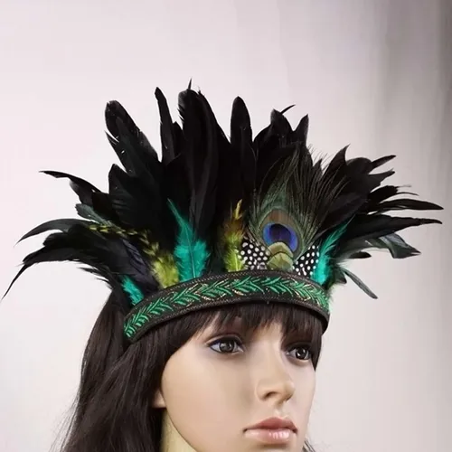 2x Accesorios De Plumas Tocado De Estilo Nacional Para