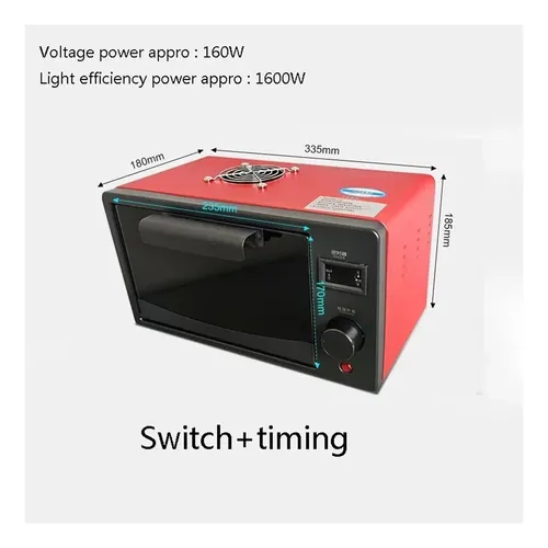 Lámpara Uv Led 1600w 365nm Roja Para Resina Diy
