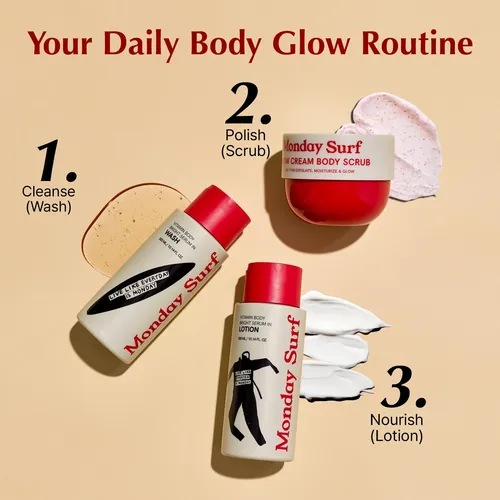 Exfoliante Corporal Monday Surf Glow Cream 280 Ml Con Aceite