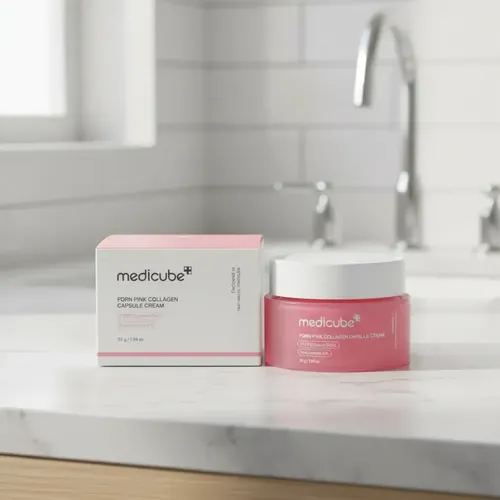 Crema Facial Cápsulas Rosa Colágeno Pdrn Hidratante Brillo