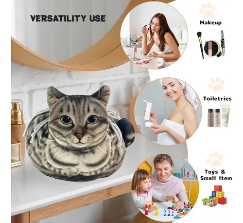 Neceser De Maquillaje Con Cordón En Forma De Gato S