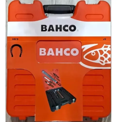 Kit Herrador Bahco Escofina Tenaza Gubia Desvasadora Maletin Color Naranja