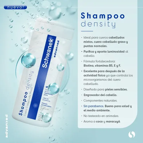 Shampoo Schwanek Density Advanced Cabellos Mixtos