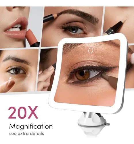 Espejo De Maquillaje Fancii Con Aumento De 20 Aumentos Con L