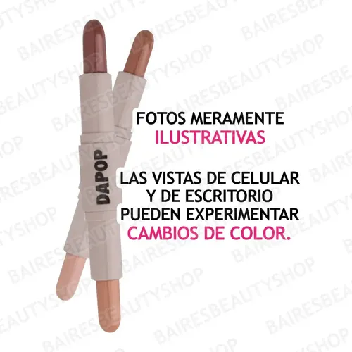 Contorno En Barra Crema Dapop Contour Stick Duo Tono