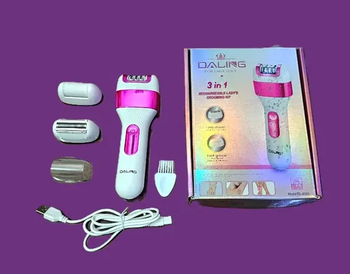 Afeitadora Eléctrica Femenina Recargable 3 En 1 Depiladora