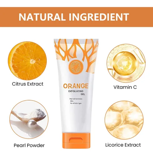 Gel Exfoliante De Naranja Para Rostro Y Cuerpo, Gel Exfolian