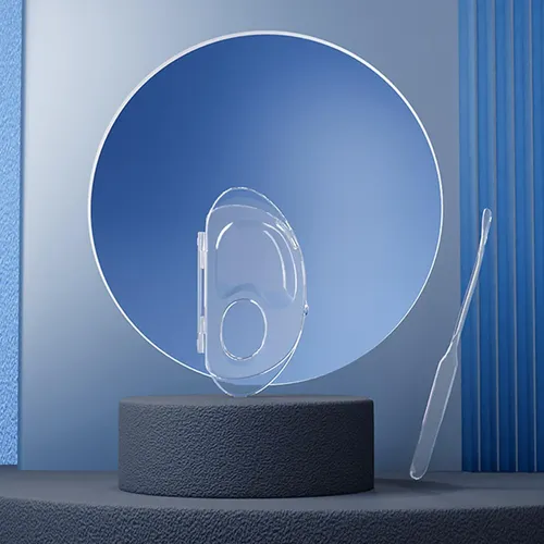 Paleta De Maquillaje Transparente Con Set De Espátulas Portá