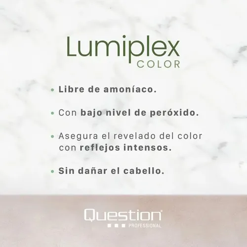 Question Lumiplex Color Tintura Demi Permanente 60g Tono 10.13 Rubio Extraclaro Ceniza Dorado