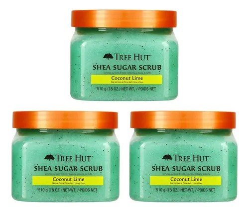 Exfoliante Corporal Tree Hut Coconut Lime 3 Unidades 510g