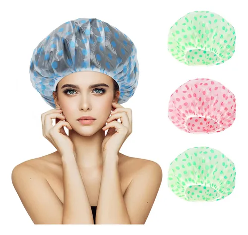 Moxyoy 4 Gorros De Ducha Impermeables For Mujeres De Pelo