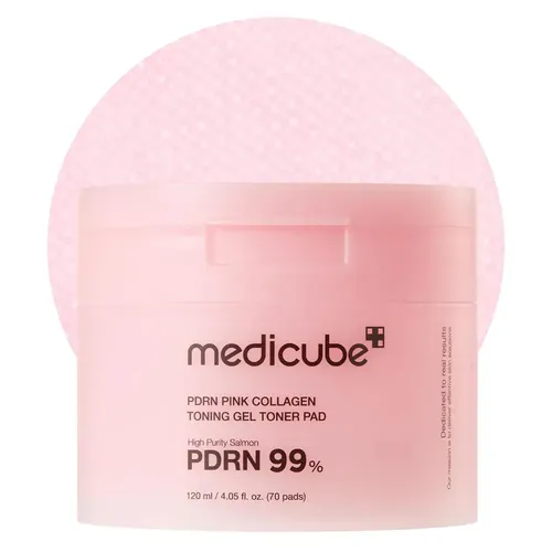 Almohadilla Tónica en Gel Medicube con Colágeno Rosa y PDRN para Cuidado Facial