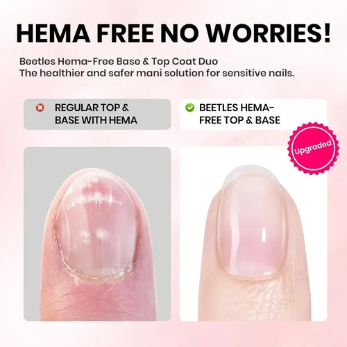 Set Gel Base Y Top Coat Beetles 15ml Sin Hema
