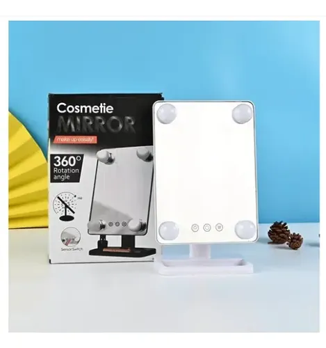 Espejo De Maquillaje 4 Focos Led Rotable 360°touch
