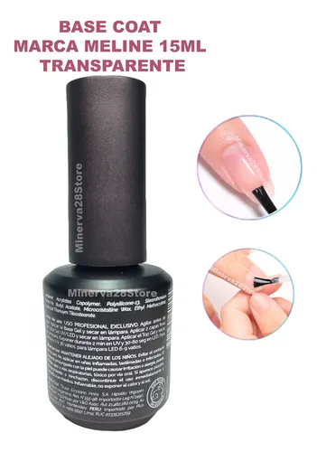 Base Coat Meline 15ml Uv/led Semipermanente, Uñas Esculpidas