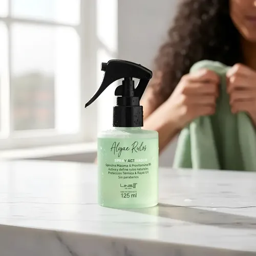 Spray Hidratador Y Formador De Rizos Y Ondas con Espirulina Maxima que hidrata y Nutre a la vez por su alto contenido proteico, Producto Profesional, 125ml-lineup