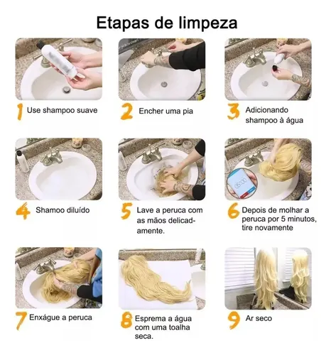 Peluca De Cabello Natural Castaño Para Mujer
